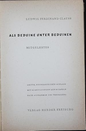 Seller image for Als Beduine unter Beduinen. Mitgelebtes. for sale by Antiquariat Bookfarm