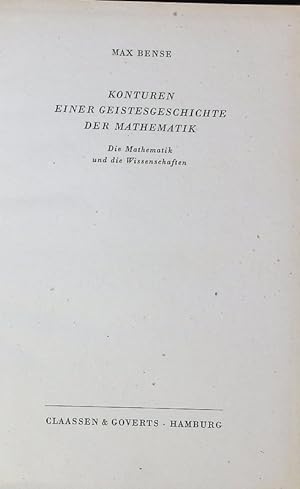 Bild des Verkufers fr Konturen einer Geistesgeschichte der Mathematik. zum Verkauf von Antiquariat Bookfarm