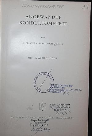 Seller image for Angewandte Konduktometrie. for sale by Antiquariat Bookfarm