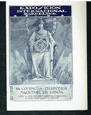 Publicidad de la Cª Telefonica de España con motivo de la Exposición Internacional 1929.