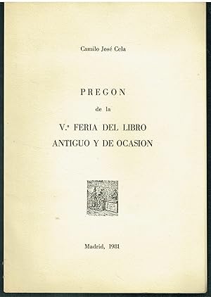 Pregon de la Vª: Feria del Libro Antiguo y de Ocasión.