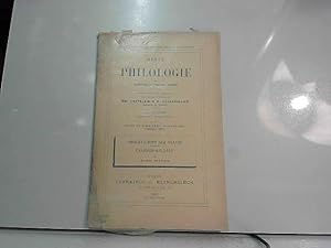 Immagine del venditore per Revue de Philologie. Observations sur Plaute. Palmon-Melqart venduto da JLG_livres anciens et modernes