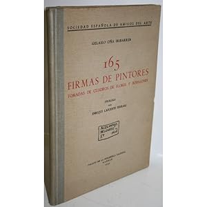 Imagen del vendedor de 165 FIRMAS DE PINTORES TOMADAS DE CUADROS DE FLORES Y BODEGONES a la venta por Librera Salamb