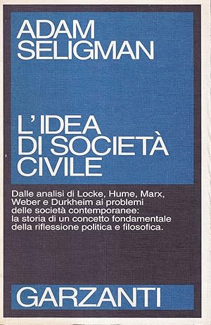 Imagen del vendedor de L'idea di societ civile a la venta por Il Salvalibro s.n.c. di Moscati Giovanni