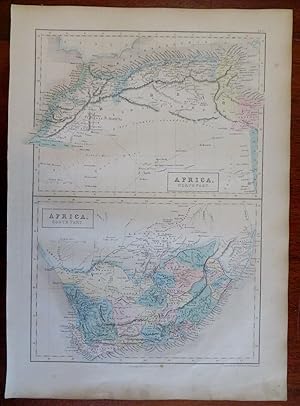 North & South Africa Morocco Cape Colony Algeria Tunis 1853 A&C Black map