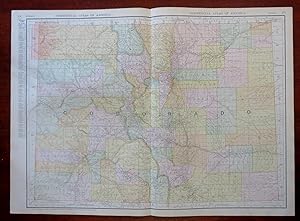 Bild des Verkufers fr Colorado Denver Boulder Colorado Springs 1912 scarce huge commercial Map zum Verkauf von RareMapsandBooks