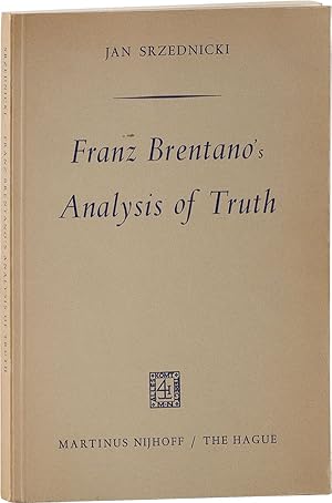 Immagine del venditore per Franz Brentano's Analysis of Truth venduto da Lorne Bair Rare Books, ABAA