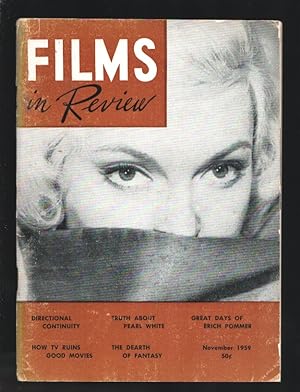 Films in Review 11/1959-Truth About Pearl Wright-Erich Pommer-Metropolis-How TV Ruins Good Movies-VG