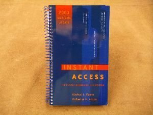 Seller image for Instant Access : The Pocket Reference for Writers (2003 MLA / CMS Update Edition) for sale by Reliant Bookstore