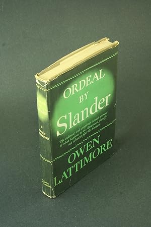 Immagine del venditore per Ordeal by slander. venduto da Steven Wolfe Books