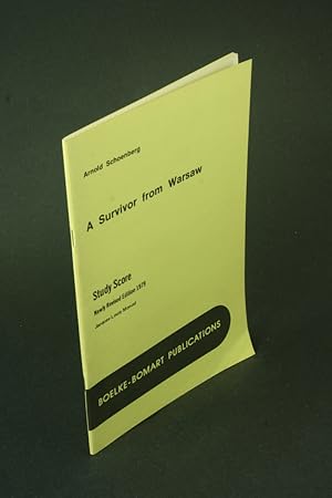 Image du vendeur pour A survivor from Warsaw: for narrator, men's chorus, and orchestra : op. 46. mis en vente par Steven Wolfe Books