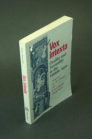 Bild des Verkufers fr Vox intexta: orality and textuality in the Middle Ages. Edited by A.N. Doane and Carol Braun Pasternack zum Verkauf von Steven Wolfe Books