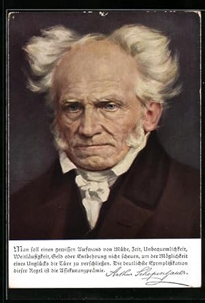 Bild des Verkufers fr Knstler-Ansichtskarte Arthur Schopenhauer zum Verkauf von Bartko-Reher