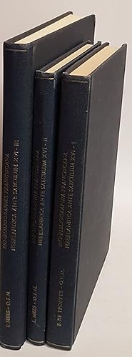Bio-Bibliographia Franciscana Neerlandica Ante Saeculum XVI (3 vols.cpl./ 3 Bände KOMPLETT)