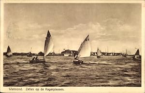 Bild des Verkufers fr Ansichtskarte / Postkarte Warmond Sdholland, Zeilen op de Kagerplassen zum Verkauf von akpool GmbH