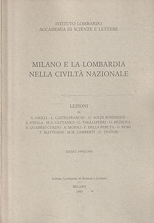 Milano e la Lombardia nella civiltà nazionale