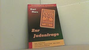 Bild des Verkufers fr Zur Judenfrage. Eine Antwort an seinen Lehrer Bruno Bauer 1843. zum Verkauf von Antiquariat Uwe Berg