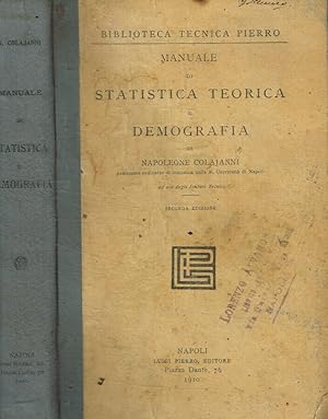 Bild des Verkufers fr Manuale di statistica teorica e demografia zum Verkauf von Biblioteca di Babele
