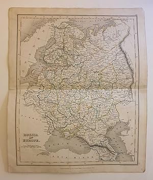 Image du vendeur pour Russia in Europe, c.1855 Hand-Coloured Original Map Engraving mis en vente par Maynard & Bradley