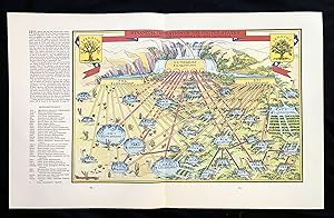 1934 LeRoy Appleton Pictorial Map of the Distribution of Money in FDR's New Deal