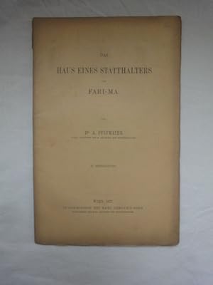 Imagen del vendedor de Das Haus Eines Statthalters Von Fari-Ma. II.Abtheilung. a la venta por Malota