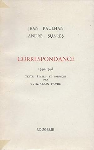 Immagine del venditore per Correspondance : 1940-1948 venduto da Ammareal