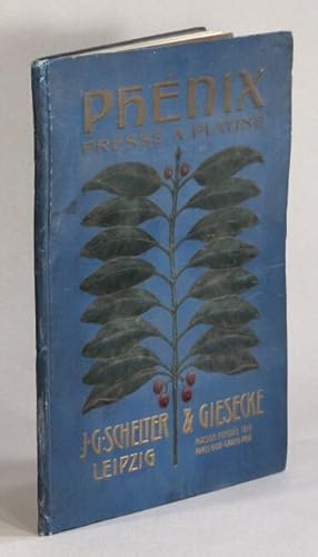 Phénix presse à platine. J. G. Schelter & Giesecke Fabrique de Machines