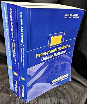Bild des Verkufers fr Kaplan PMBR Bar Review Pennsylvania Subjects Set, Outline Materials 1&2 and Essays zum Verkauf von Boards & Wraps