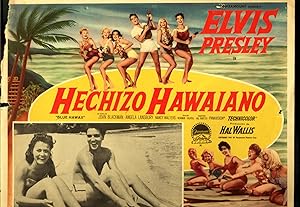 Blue Hawaii 12.5'x16.5' Lobby Card Elvis Presley Joan Blackman Mexican