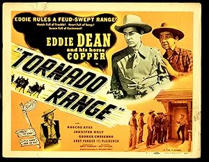 Bild des Verkufers fr Tornado Range 11'x14' TITLE Lobby Card #1 Eddie Dean Roscoe Ates Western zum Verkauf von DTA Collectibles