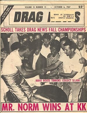 Seller image for Drag News-10/6/1967-Scholl Takes Drag News Fall Championships cover-1967 Vol.13 #15-VF-NHRA/AHRA for sale by DTA Collectibles