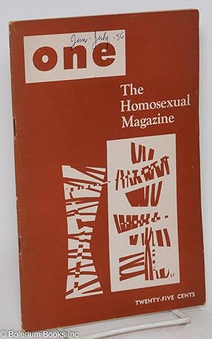 Imagen del vendedor de ONE; the homosexual magazine vol. 4, #5, June-July 1956 a la venta por Bolerium Books Inc.
