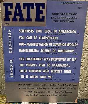 Fate Magazine: True Stories of the Strange and Unknown December 1965 Vol18 No 12 Issue189