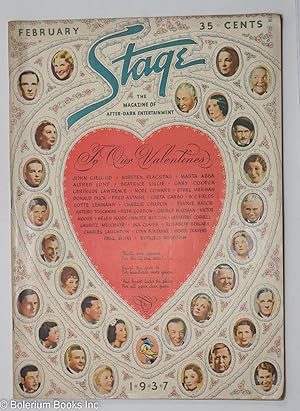 Bild des Verkufers fr Stage: the magazine of after-dark entertainment; February 1937: To Our Valentines zum Verkauf von Bolerium Books Inc.