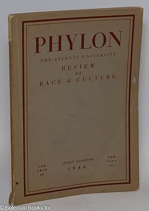 Image du vendeur pour Phylon: the Atlanta University review of race and culture; vol. 7, #1; first quarter 1946 mis en vente par Bolerium Books Inc.