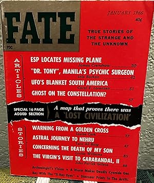 Fate Magazine: True Stories of the Strange and Unknown January 1966 Vol 19 No 1 Issue 190