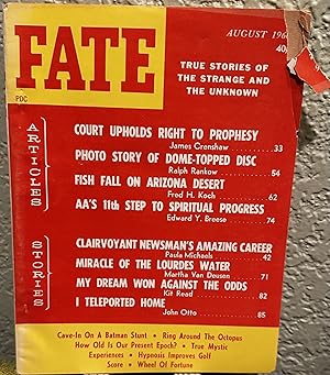 Fate Magazine: True Stories of the Strange and Unknown August 1966 Vol 19 No 8 Issue 197