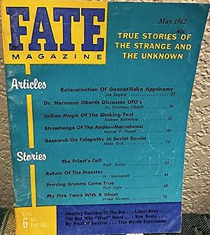 Fate Magazine: True Stories of the Strange and Unknown May 1962 Vol 15 No 5 Issue 146