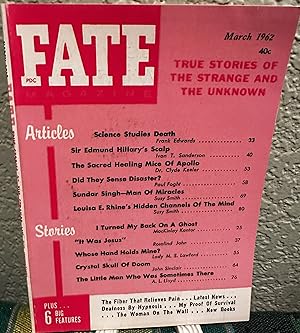 Fate Magazine: True Stories of the Strange and Unknown March 1962 Vol 15 No 3 Issue 144