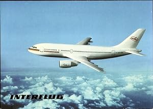 Ansichtskarte / Postkarte Passagierflugzeug Interflug Airbus A310