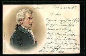 Bild des Verkufers fr Lithographie Portrt von W. A. Mozart zum Verkauf von Bartko-Reher
