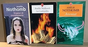 Imagen del vendedor de Stupeur et tremblements + les combustibles + attentat / lot de 3 livres a la venta por librairie philippe arnaiz