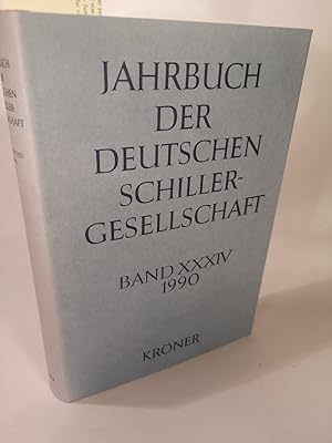 Seller image for Jahrbuch der Deutschen Schillergesellschaft 1990. Band 34. for sale by ANTIQUARIAT Franke BRUDDENBOOKS