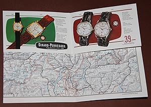 Prospekt & Landkarte Girard-Perregaux - Fine watches since 1791 --- Faltprospekt - Landkarte der ...