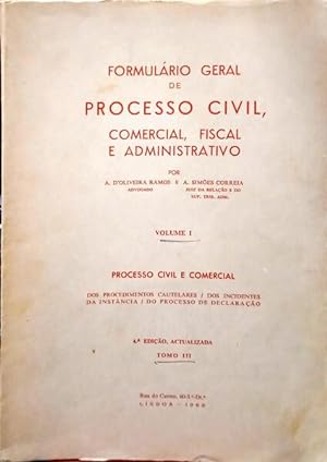 Seller image for PROCESSO CIVIL E COMERCIAL. [VOLUME I - 4. EDIO] for sale by Livraria Castro e Silva