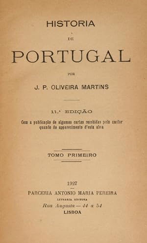 HISTÓRIA DE PORTUGAL. [11.ª EDIÇÃO]