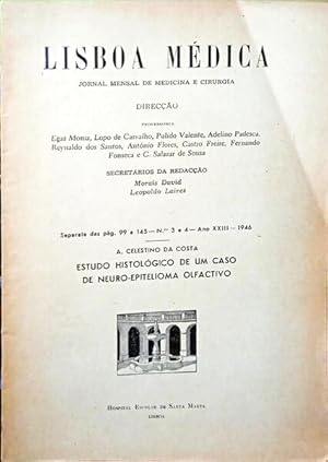 Image du vendeur pour ESTUDO HISTOLGICO DE UM CASO DE NEURO-EPITELIOMA OLFACTIVO. mis en vente par Livraria Castro e Silva