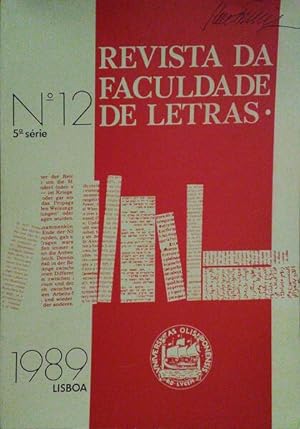 REVISTA DA FACULDADE DE LETRAS, 5.ª SÉRIE, N.º 12, DEZEMBRO 1989.