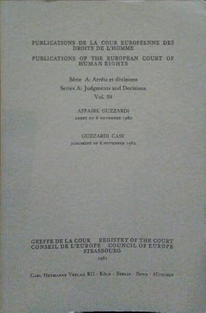 PUBLICATIONS DE LA COUR EUROPÉENNE DES DROITS DE L'HOMME. PUBLICATIONS OF THE EUROPEAN COURT OF H...