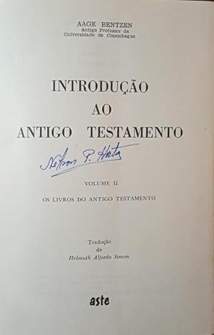 Bild des Verkufers fr INTRODUO AO ANTIGO TESTAMENTO. zum Verkauf von Livraria Castro e Silva